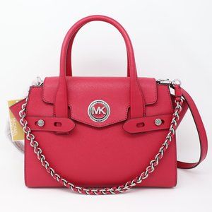 Michael Kors Carmen Leather Flap Satchel